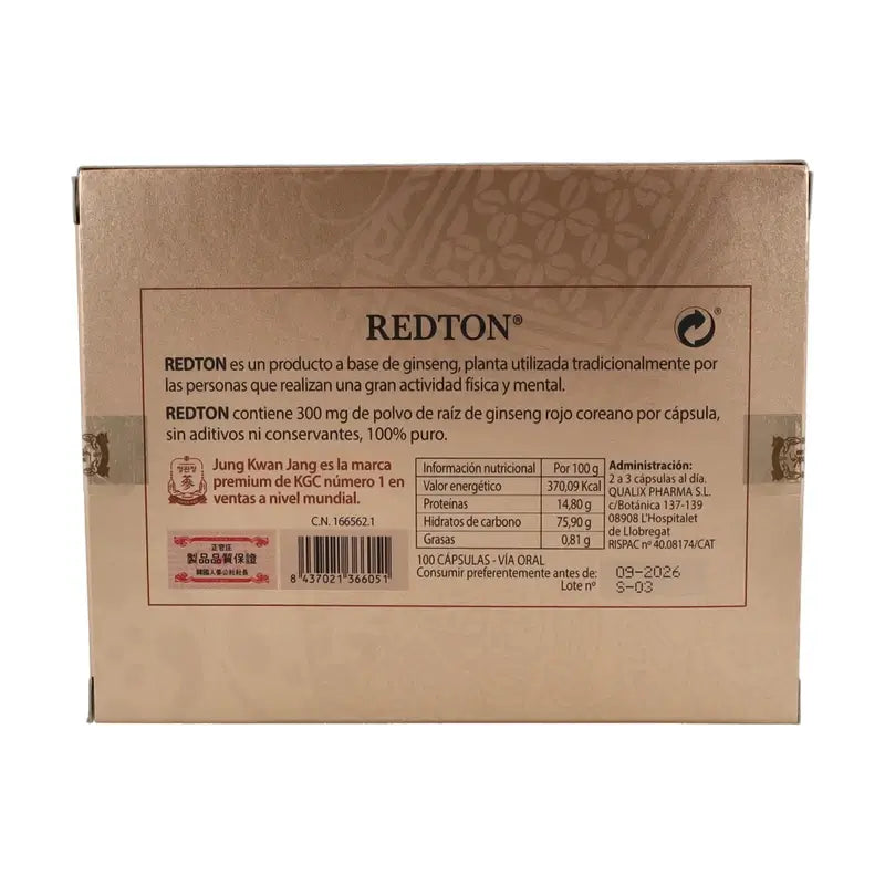 Abamed Farma Redton Korealainen punainen ginseng 100 kapselia