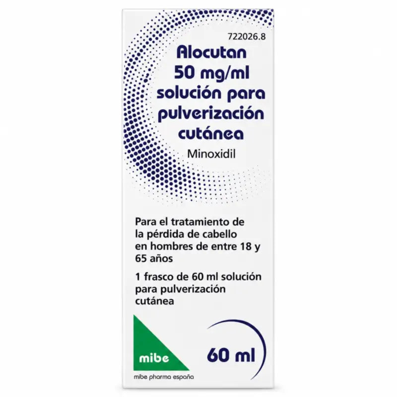Alocutan 50 mg/ml minoksidiili, iholle suihkutettava liuos, 1 pullo, 60 ml