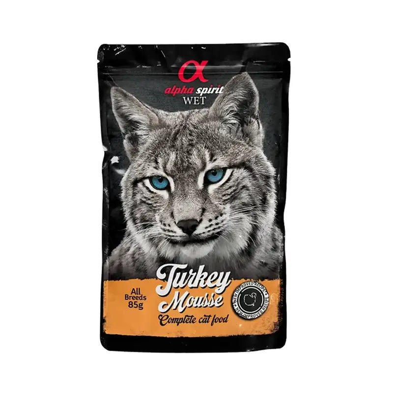 Alpha Spirit Feline Mousse – Turkey, 24 x 85 g
