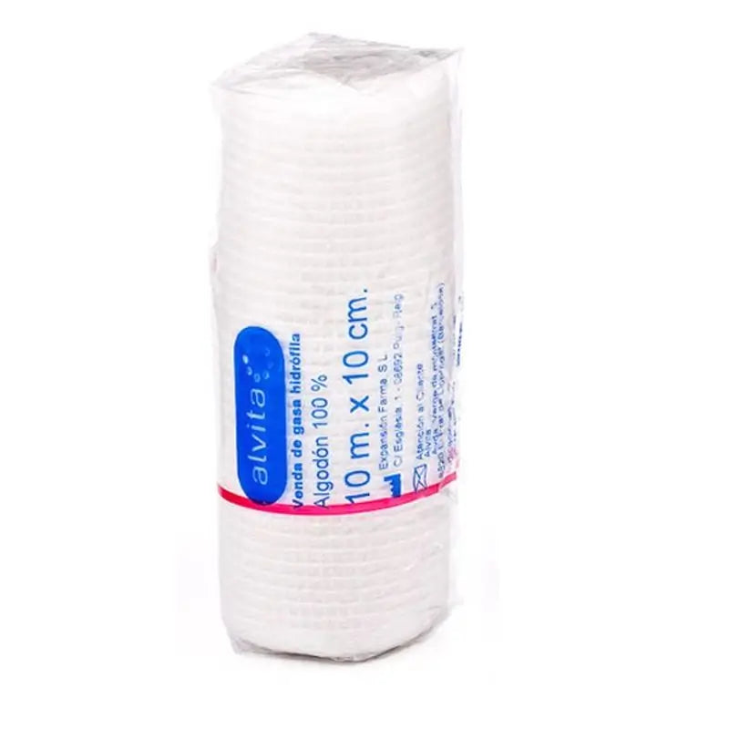 Alvita Elastic Gauze Bandage, 10 m x 10 cm