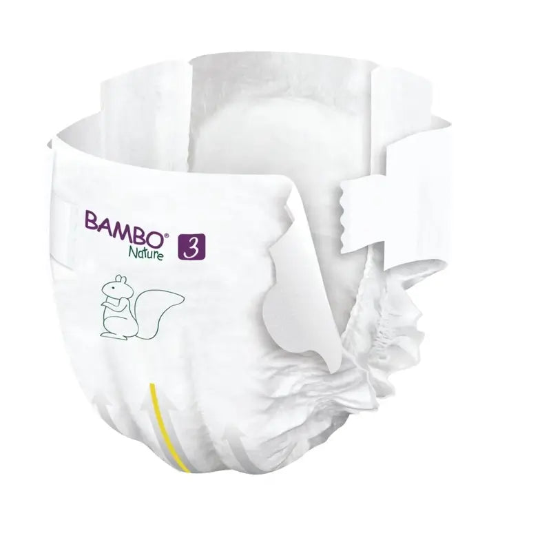 Bambo Nature -vaipat, koko 3 (4–8 kg), 52 kpl