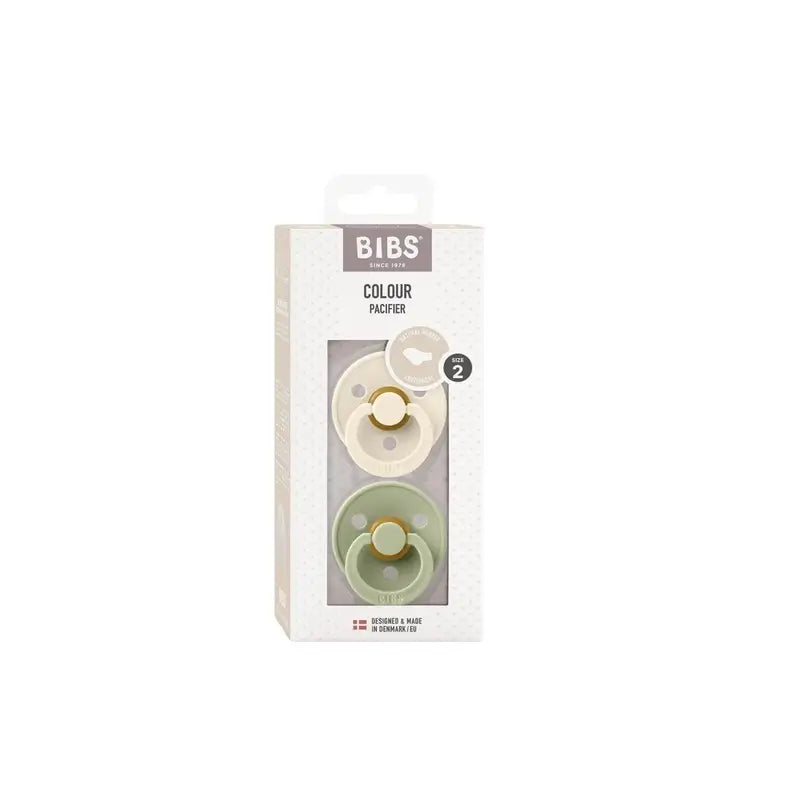 BIBS 2 tuttia Colour Anatomical Ivory/Sage 6–18 kuukautta