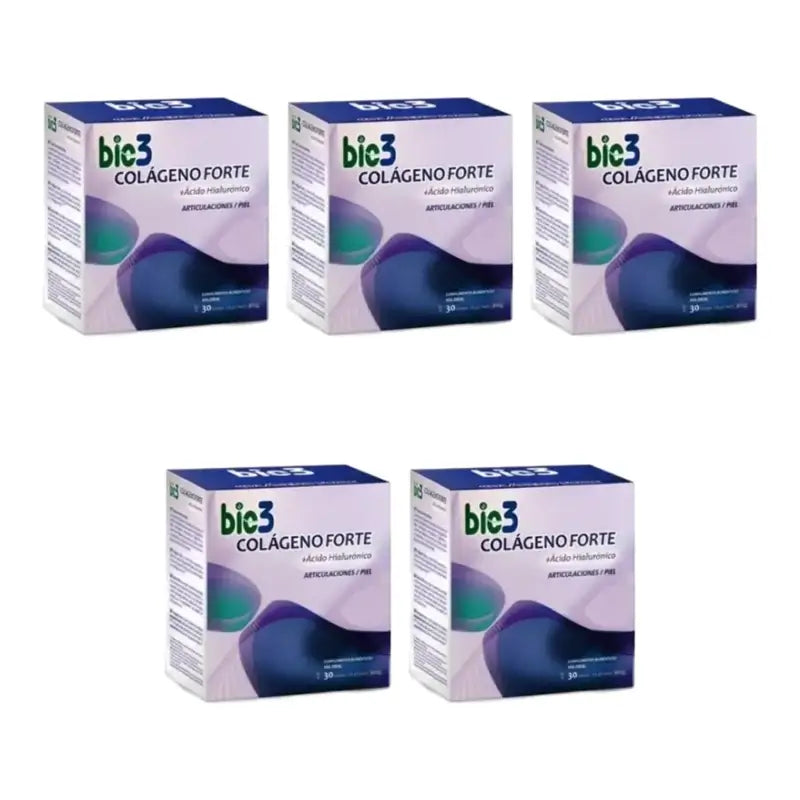 Bio 3 Kollageeni + hyaluronihappo + magnesium forte, 5 x 30 annospussia