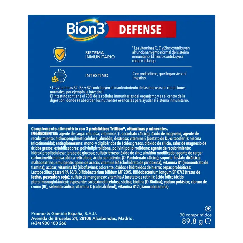 Bion3 Defense -monivitamiinit, 90 tablettia