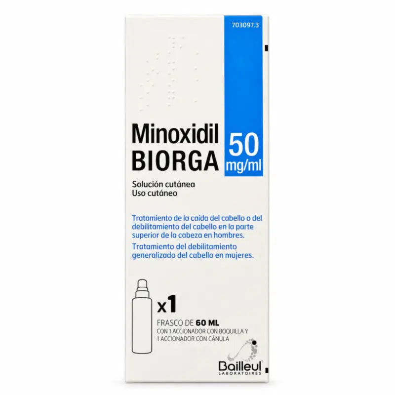 Biorga 50 mg/ml minoksidiili-iholiuos, 1 pullo x 60 ml