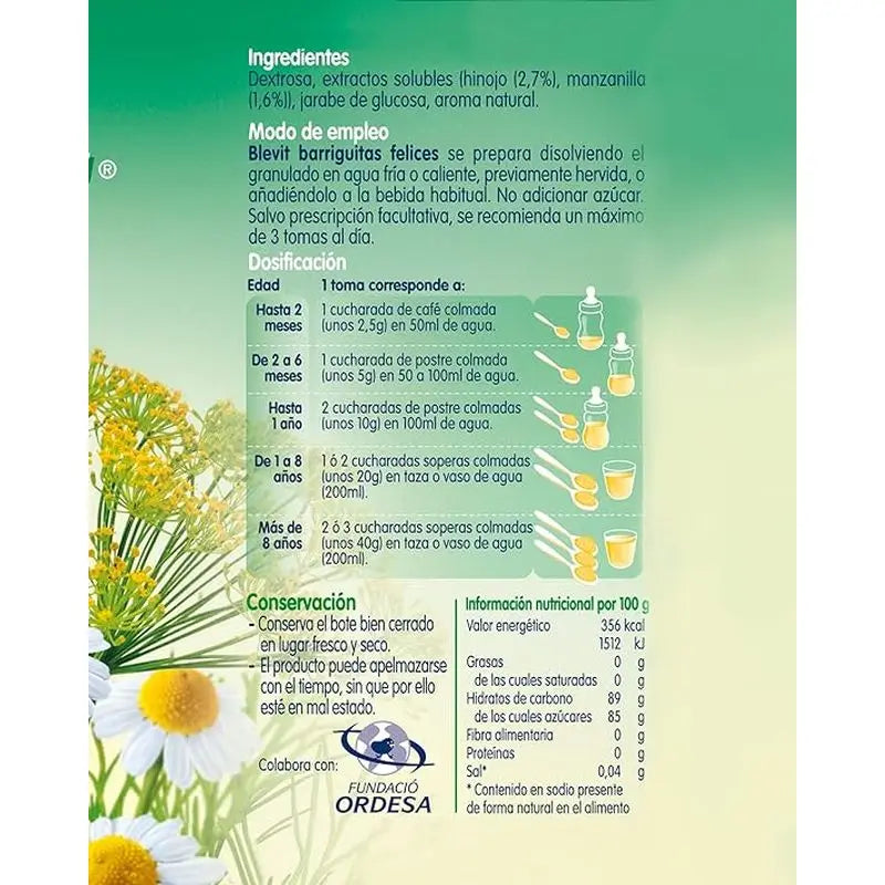 Blevit Barriguitas Felices, 150 g