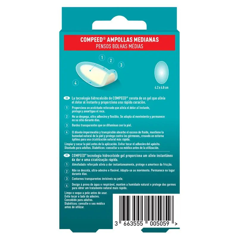 Compeed keskikokoiset rakkulalaput, 10 kpl