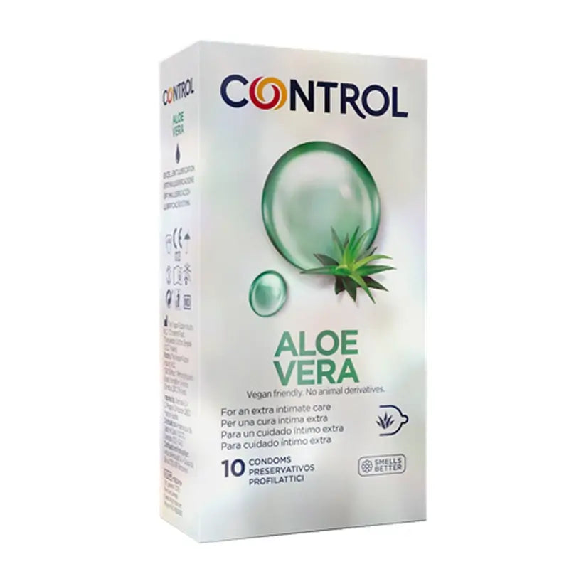 Control Me&V Aloe Vera -kondomit, 10 kpl