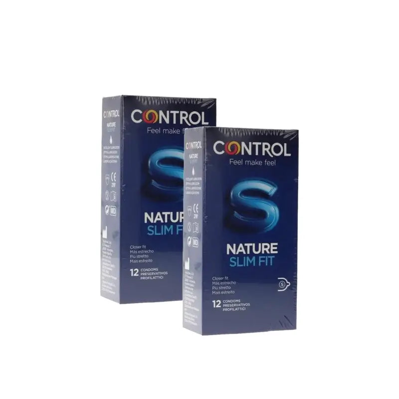 Control Nature Slim Fit -kondomit, 12 kpl, 2 pakkausta