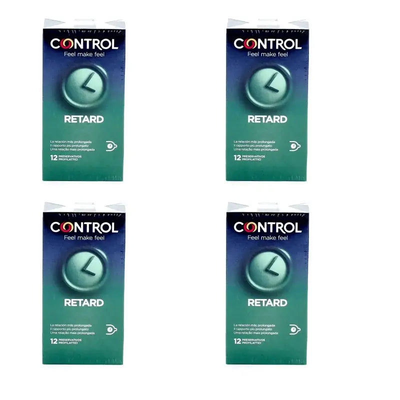 Control Non Stop Retard -kondomit, 12 kpl, 4 pakkausta