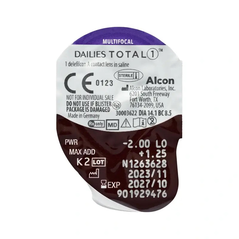 Dailies Total1 Daily Multifocal Lenses , 90 units