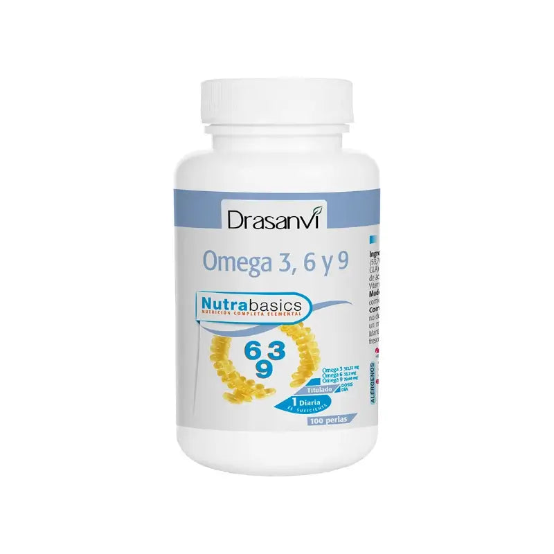 Drasanvi Omega 3-6-9 1000 mg, Nutrabasicos-pakkaus, 100 kapselia