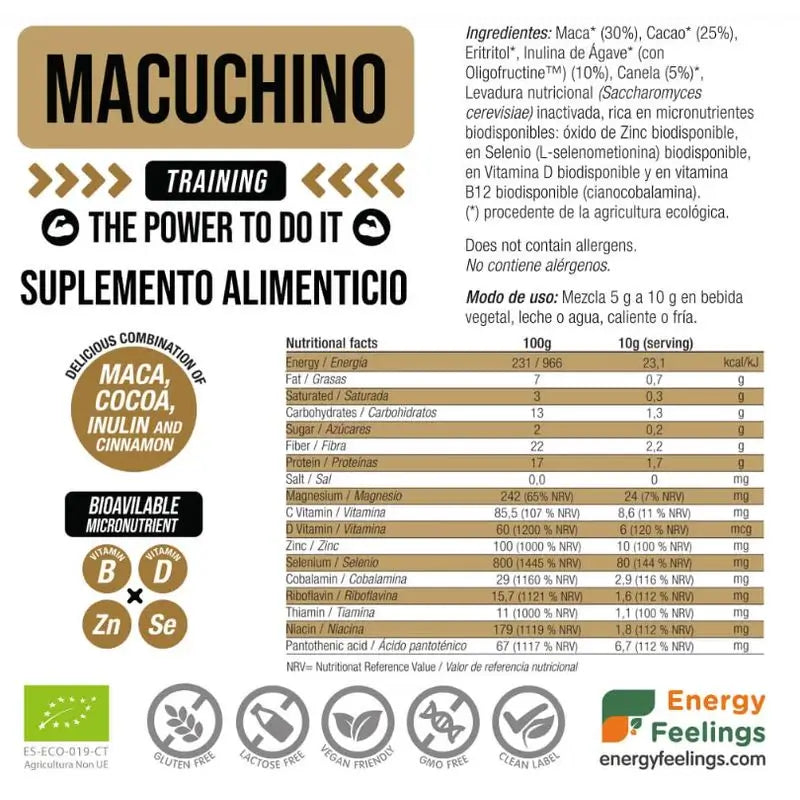 Energy Feelings Macuchino Training 500 g Eco