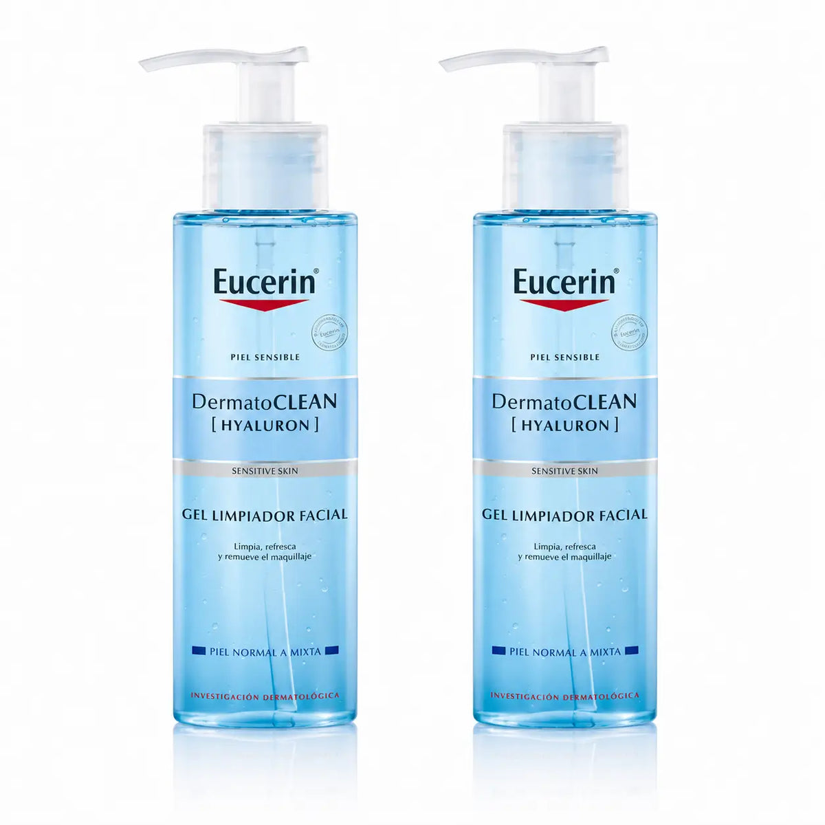 Eucerin Dermatoclean Hyaluron -kasvopuhdistusgeeli, 200 ml, 2 kpl:n pakkaus