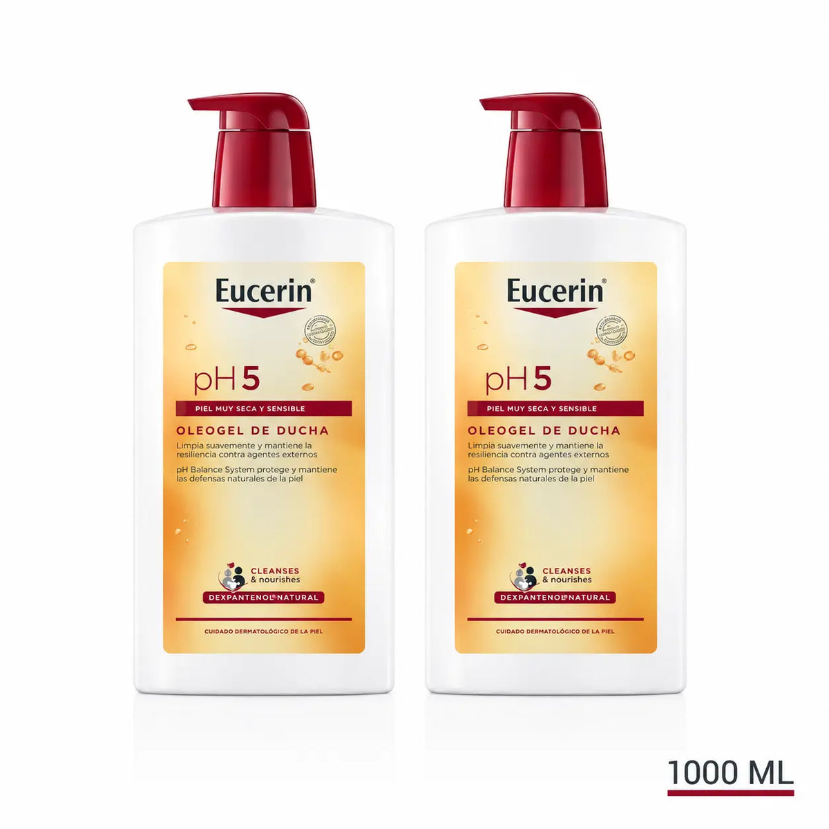 Eucerin Oleogel Ph5 -suihkugeeli, 1000 ml, 2 kpl:n pakkaus