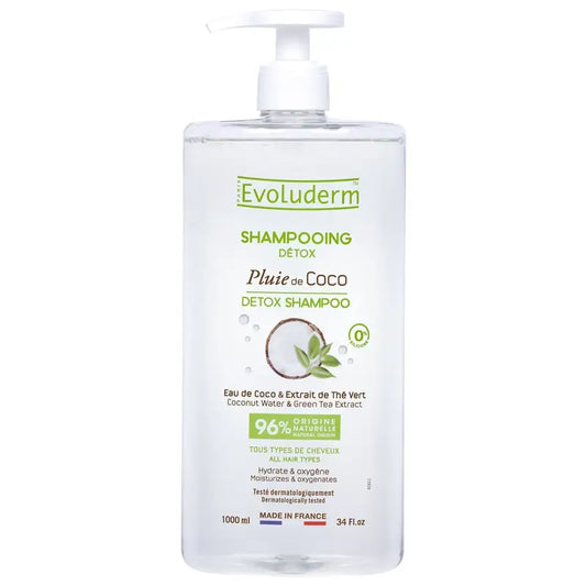 Evoluderm Detox-kookosshampoo, 1000 ml