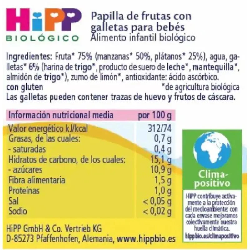 Hipp Bio Omena- ja banaanisose kekseillä, 190 g