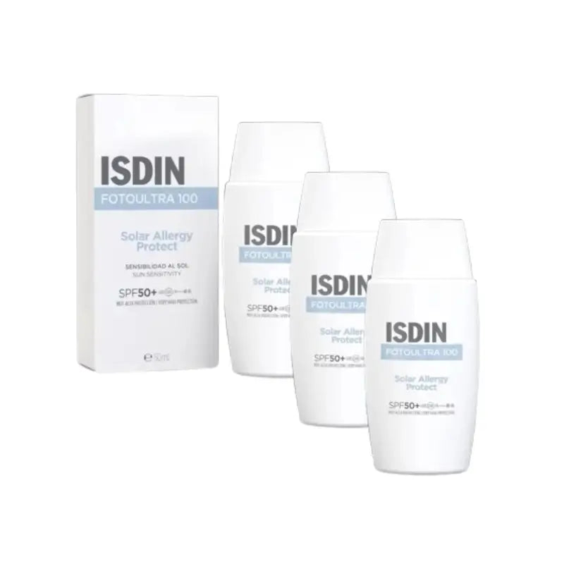 Isdin Fotoultra 100 Solar Allergy Fusion Fluid SPF50+, 3 x 50 ml
