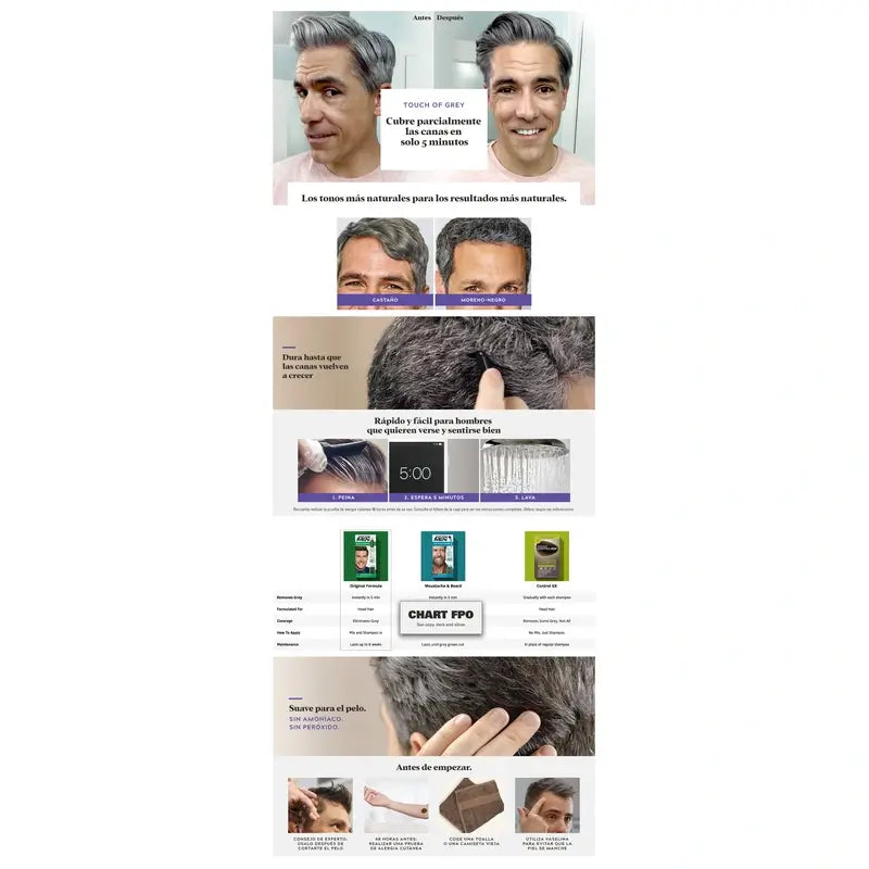 Just For Men Touch Of Grey tummanruskea-musta