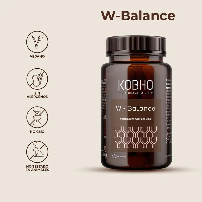 Kobho Labs W-Balance -ravintolisä, 60 kapselia