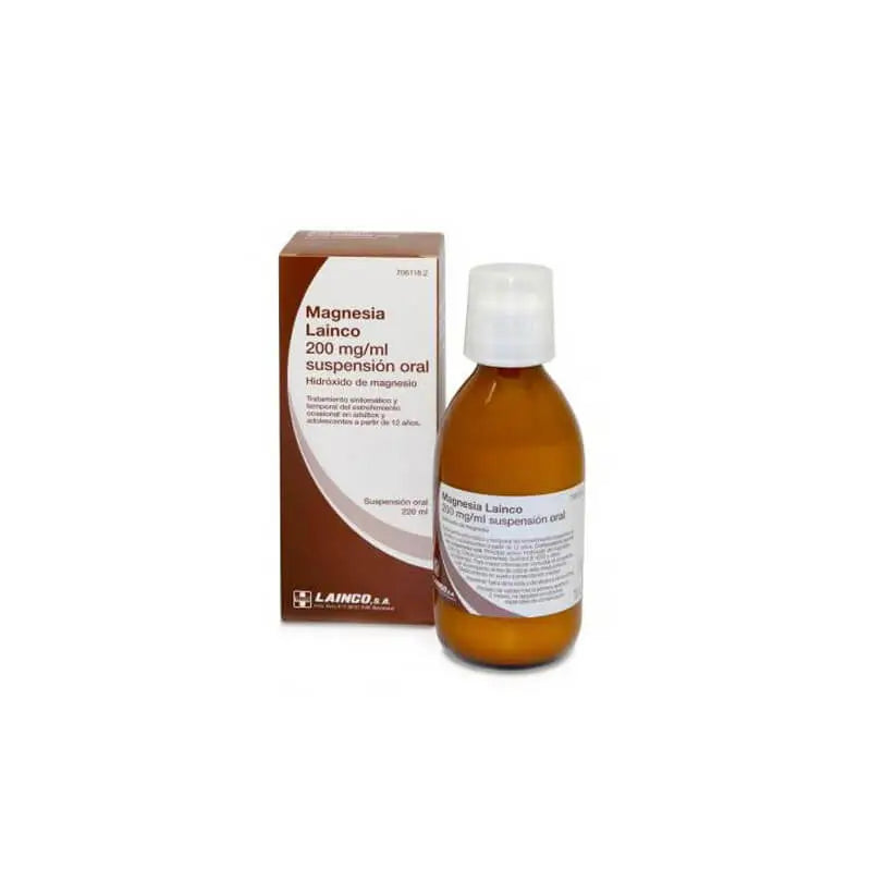 Magnesia Lainco 200 mg/ml suun kautta otettava suspensio 220 ml