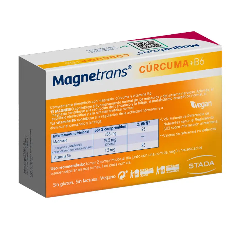 Magnetrans Kurkuma 355 mg magnesiumia + B6-vitamiinia, 60 kapselia