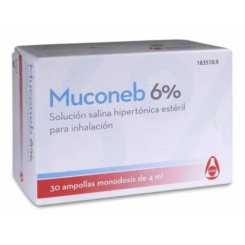 Muconeb 6% Saline Inhalation Solution 30 Ampoules x 4 ml