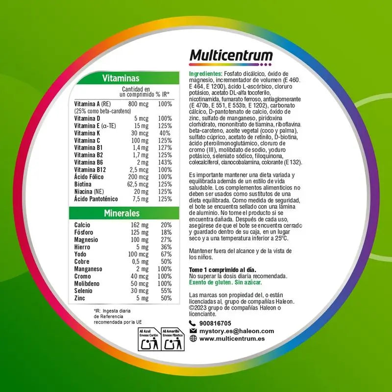 Multicentrum Aikuisten monivitamiininen ravintolisä, 30 tablettia