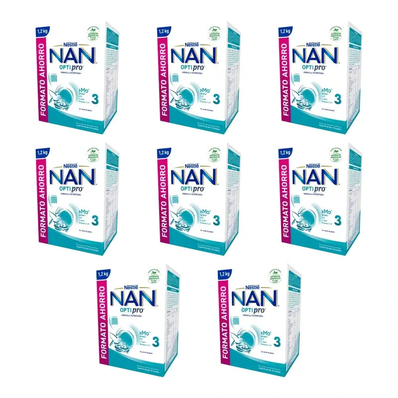 NAN Optipro 3 Follow-on Formula, Pack of 8 x 1200 g