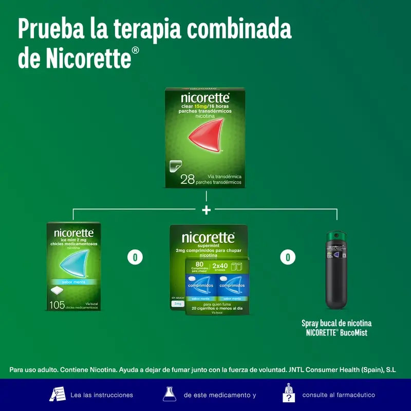 Nicorette® Clear 10 mg/16 tuntia, 14 ihon läpi imeytyvää laastaria
