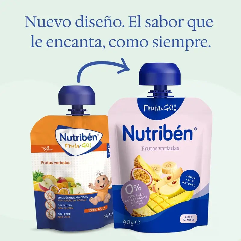 Nutriben Fruta&Go Sekalaiset hedelmät 90 g