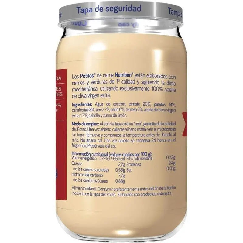 Nutriben Potito – kanaa, naudanlihaa ja vihanneksia, 6 x 235 g