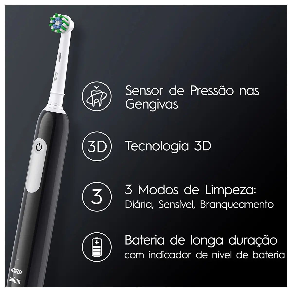 Oral-B Braun Pro 1 -sähköhammasharja, musta