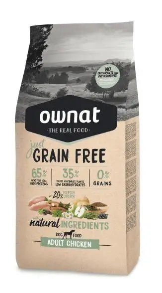 Ownat Just Canine Adult Grain Free Kana 3 kg, koiranruoka