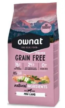 Ownat Prime Canine Adult Mini Grain Free Lamb 3 kg, koiranruoka
