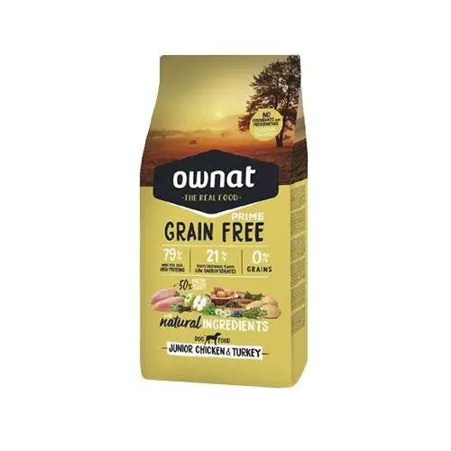 Ownat Prime Canine Junior Grain Free Kana 3 kg, koiranruoka