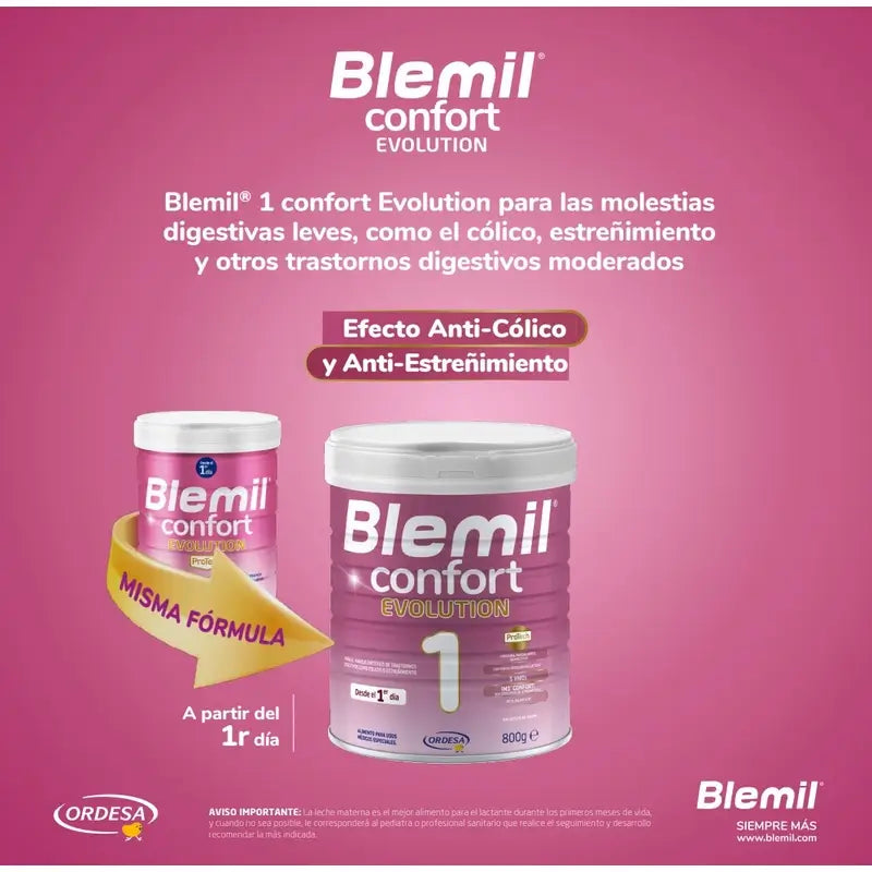 Blemil 1 Confort Evolution, 4 x 800 g:n pakkaus