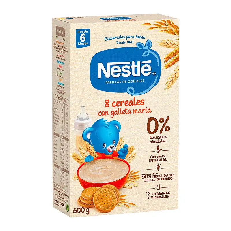 Nestlé Papilla 8 Cereals with Maria Cookie, 600 g