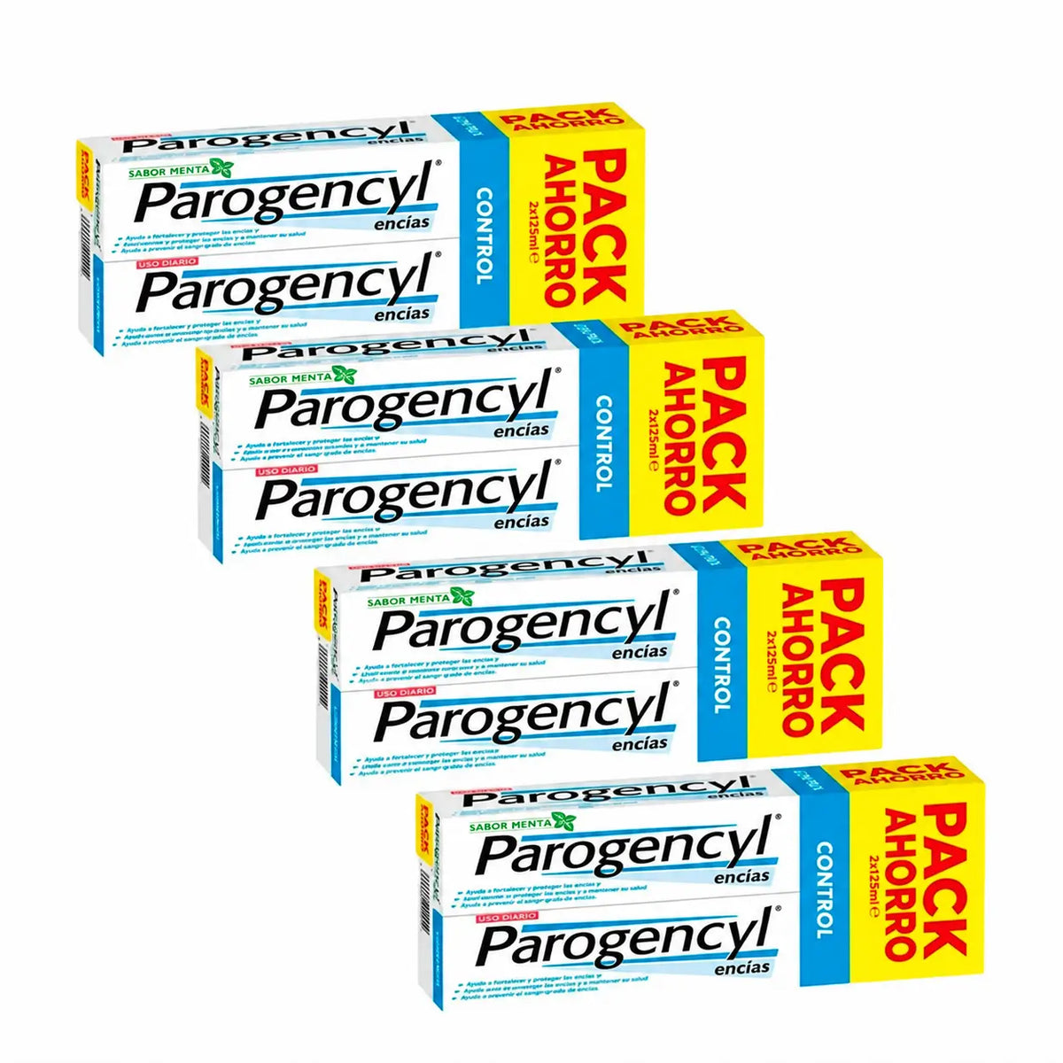 Parogencyl Duplo Control, pakkaus 4 x 2 x 125 ml
