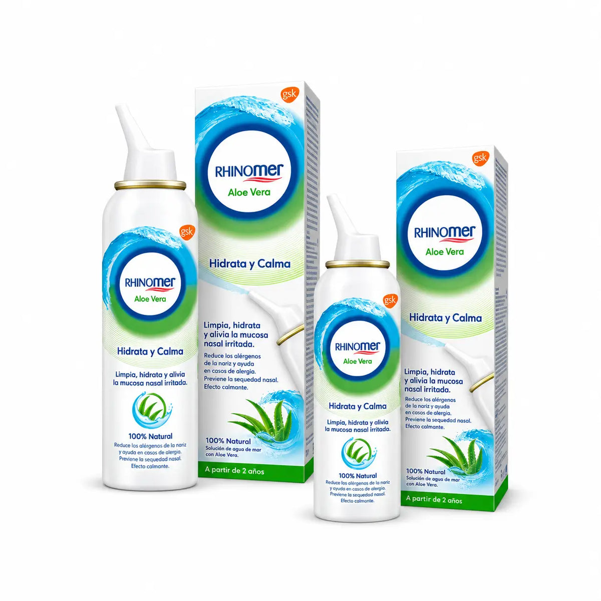 Rhinomer Aloe Vera -nenäsumute, 100 ml, 2 kpl:n pakkaus