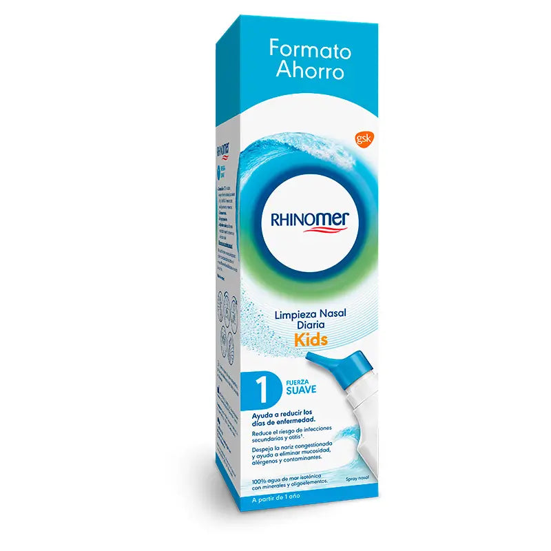 Rhinomer nenäsuihke 100 % merivettä, voimakkuus 1, mieto, XL-pakkaus, 180 ml