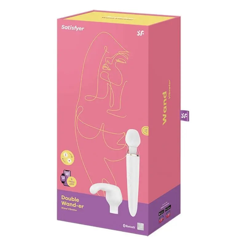 Satisfyer Connect Double Wand-Er -sovellus – Valkoinen