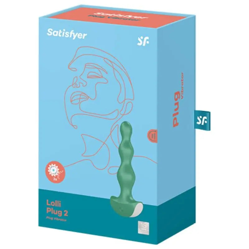 Satisfyer-anaaliplug, värinällä varustettu Lolli Plug 2, vihreä