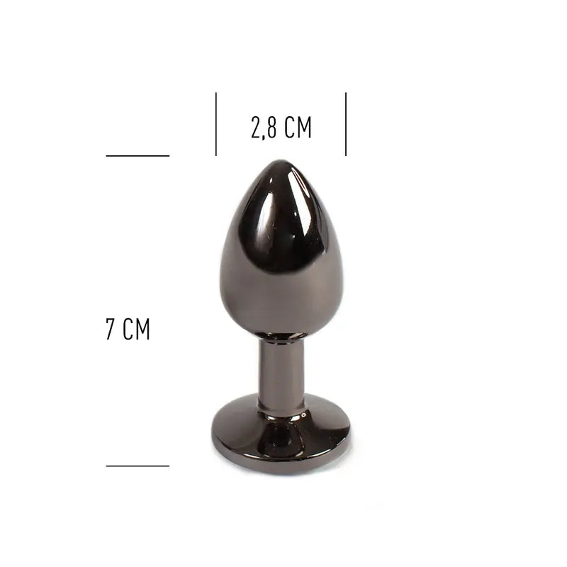 Secret Play Gunmetal -peräpistoke, koko S, 7 cm