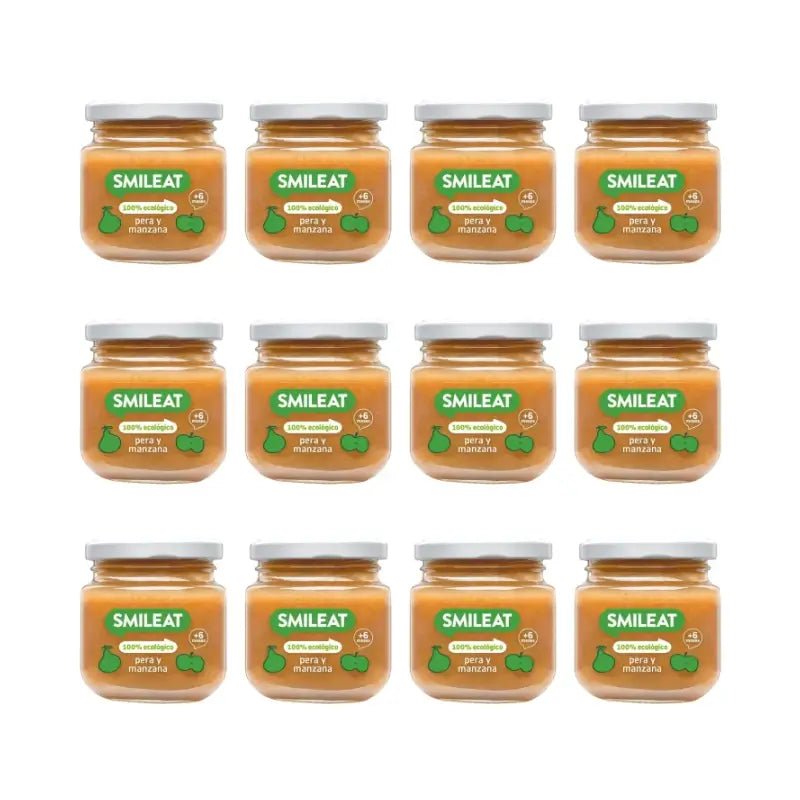 Smileat Päärynä- ja omenapurkki 130 g, 12 kpl:n pakkaus