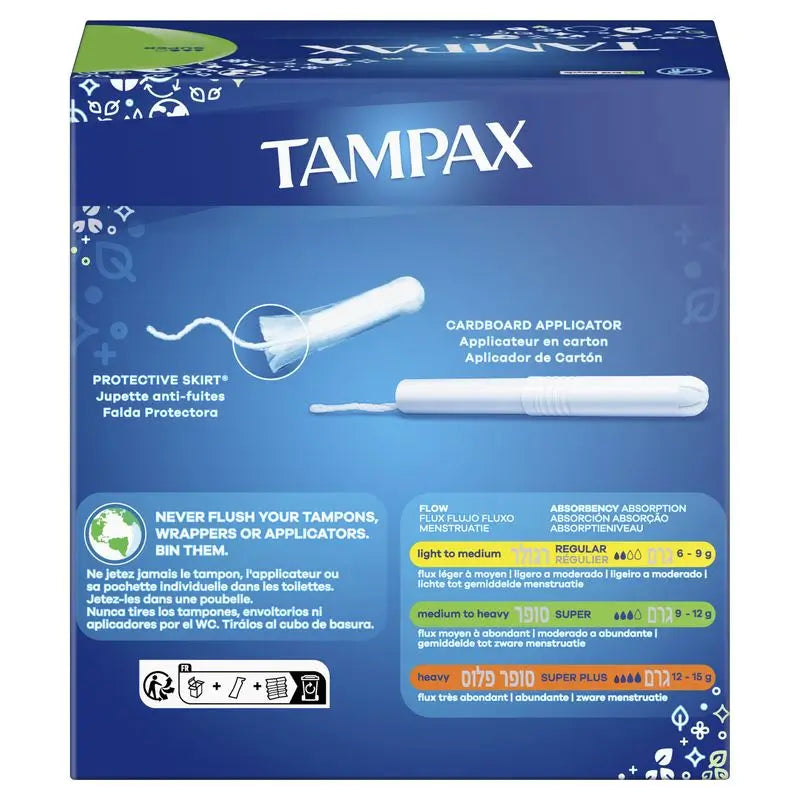 Tampax Super -tamponit sovittimella, 40 kpl
