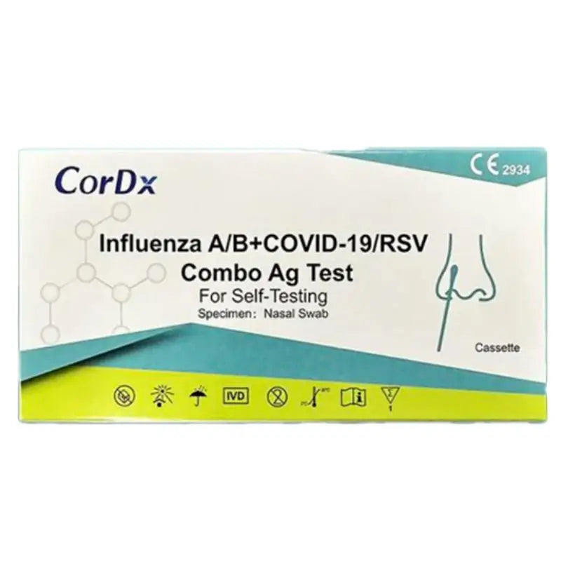 COVID-19:n, influenssa A:n ja B:n sekä VRS:n yhdistetty pikatesti – 100 kappaletta