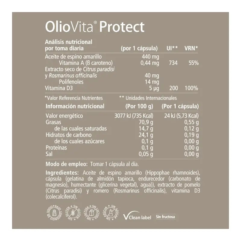OlioVita Protect 15 kapselia – Sisältää meripihkaöljyä ja D-vitamiinia