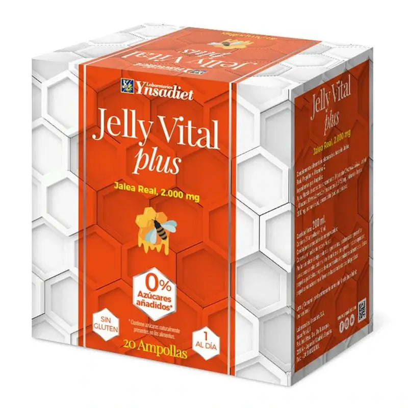 Ynsadiet Jelly Vital Plus 2000 mg hyytelöä, 20 ampullia