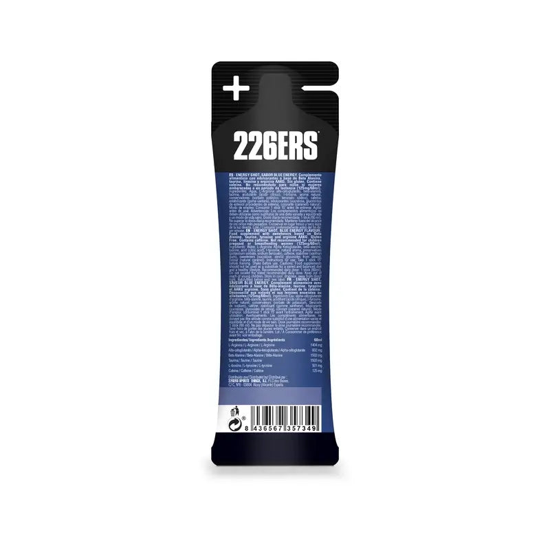 226Ers Energy Shot Stick 60 ml Blue Energy Mid 125 mg, 60 ml
